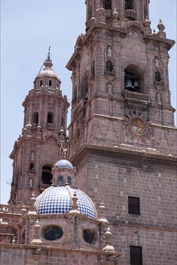 Towers of Morelia cathedral.