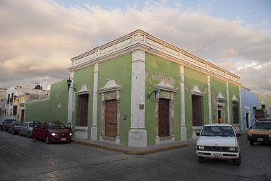 Street corner Campeche evening.