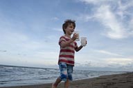 Daniel is carrying water, Chachalacas Beach, Vera Cruz.