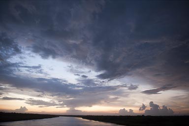 Laguna del Carmen, evening clouds.