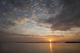 Sunset over Rio Lagartos.