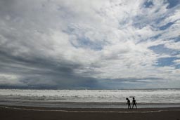 Lone two boys on Padific Beach.