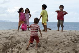 My boys are making new friends on the dunes of Chipehua, Oaxaca Pacific Ocean, Mexico.