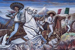 Emiliano Zapata Mural in Anenecuilco, the Zapata museum, his birthplace.
