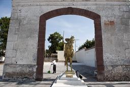 Emiliano Zapata statue on horse, Chinameca, Morelos, Hacienda de San Juan, where he was shot.