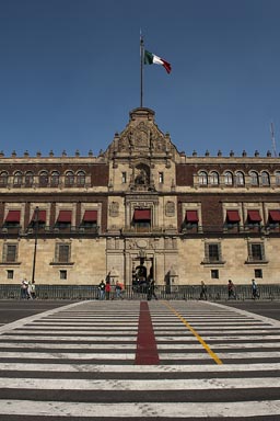 Mexico, National Palace, El Zocalo front entrance..