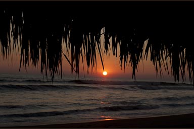 Beach Peurto Arista, sunset. Mexico had been good to us.