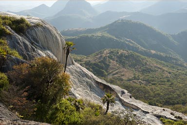 White washed desolved rocks, Hierve de Agua.