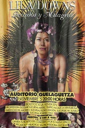 Lila Downs, concert poster, Oaxaca, 2011.