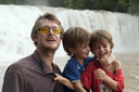 Me and the boys at the waterfalls Agua Azul, Chiapas.