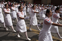 Chinese nurses, Cuernavaca, Mexico, Independence Day.