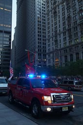 NYPD/FDNY red truck.