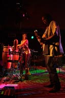 Larry Mitchell guitar and Monette Marino Keita percussion.