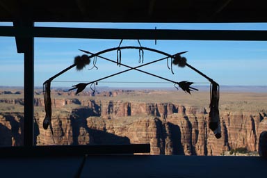 Bow and arrows, Little Colorado gorge in back.