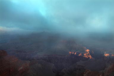 Snowy early morning, Grand Canyon.