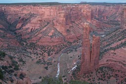 Spider Rock after sunset.