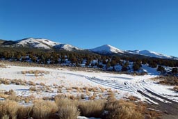 Snow on tops, Nevada.