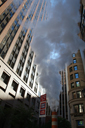 Smoke, financial district, New York.
