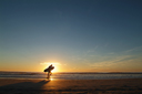 Surfer Beach Sunset California.