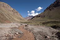 Brown glacier stream, Aconcagua Provincial Park. 