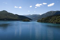 Deep blue Mascardi lake, Nahuel Huapi NP, Argentina.