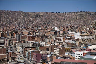 Shot from rooftop of my hotel, La Paz, Bolivia.