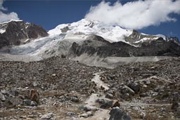 Path up Huayna Petosi, Bolivia.