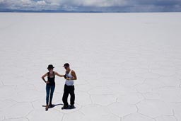 Cat and Jean, Uyuni salt flats.