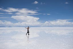 Bare bodied Jean on Uyuni.