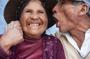 Coipasa, island on Salare Coipasa, Bolivia, great Aymara fiesta, great indigenous people.