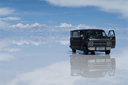 Uyuni Salare, the van on mirror.