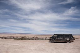 Ojos, there are two are the eyes in the salt of the Atacama.