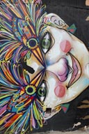 Eyes of color, graffito in Valparaiso.