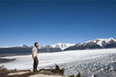 Grey glacier is below.