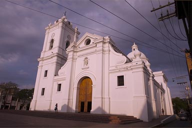 White Santa Marta cathedral, Colombia.