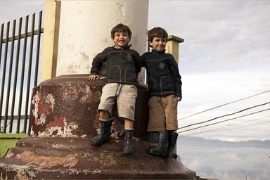 Morning boys Santa Barbara, central Colombia.