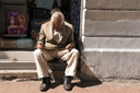 Old man takes a rest, Quito.