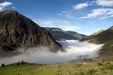Where the trains dip down into the Nariz del Diablo, near Alausi, Ecuador.