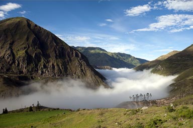 Where the trains dip down into the Nariz del Diablo, near Alausi, Ecuador.