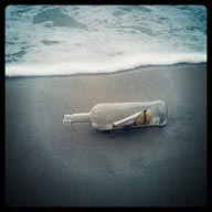 Message in a bottle.