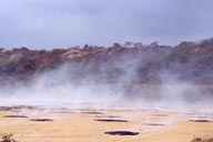 Burning of rice peel, near Tumbes, Peru.