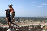 the mountain overlooking Tucume pyramids. Northern Peru.