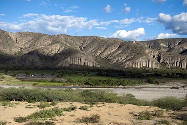 On way to Bagua, Norther Peru. Rio Chamay and rice fields.