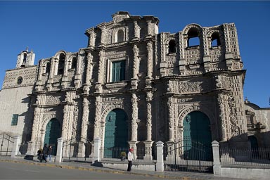 Cajamarca cathedral, early morning.