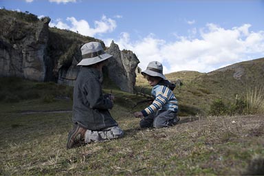 Wilderness of Cumbe Mayo, my boys attemt a fire, Cajamarca, Peru. 3600m.