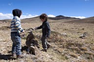 Cordillera Negra. my 2 boys. Peru.