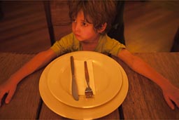 David and empty plate, Lima, Barrancos, Pizza place.