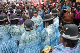 While waiting to parade, women from Puno, Independence Day in Peru. While waiting to parade, women from Puno, Independence Day in Peru.