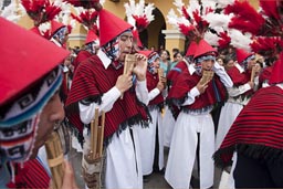 Independence Day flutes in Lima, Peru. Independence Day flutes in Lima, Peru.
