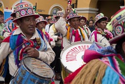 A lot of bang and brass on Lima celebrations.